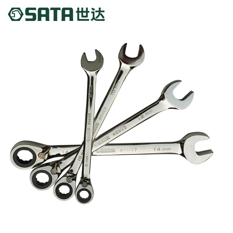 Cờ lê vòng miệng tự động 2 chiều Sata