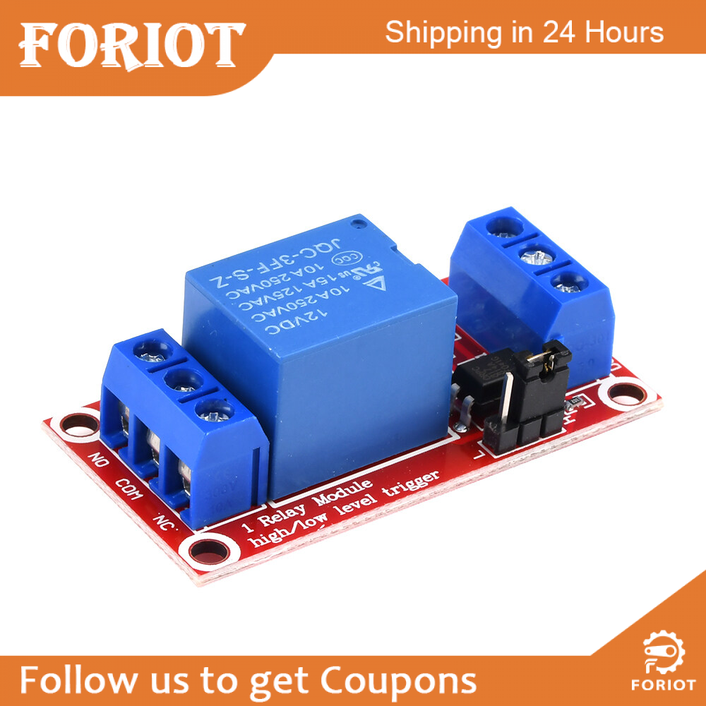 Foriot 12V1 channel optocoupler isolation high and low level trigger module