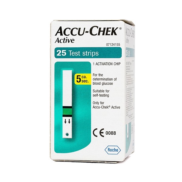 [HCM]Que thử đường huyết Accu-Chek Active 25