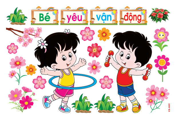 Decal mầm non-góc vận động vd-009