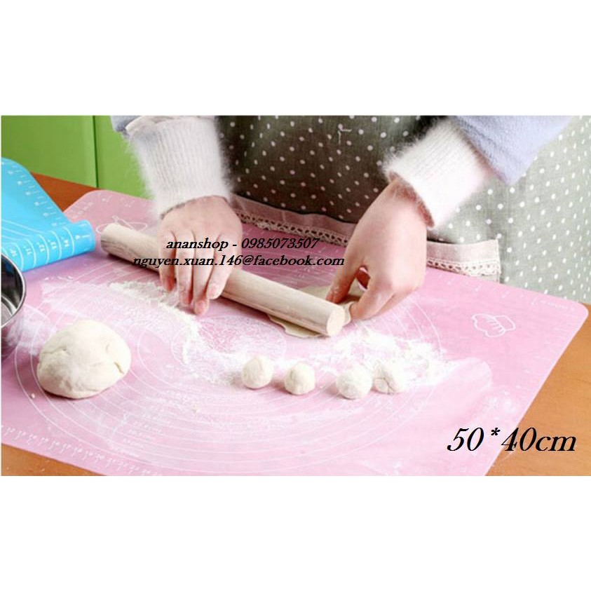 Thảm nướng, nhào bột silicon 70-50-40cm