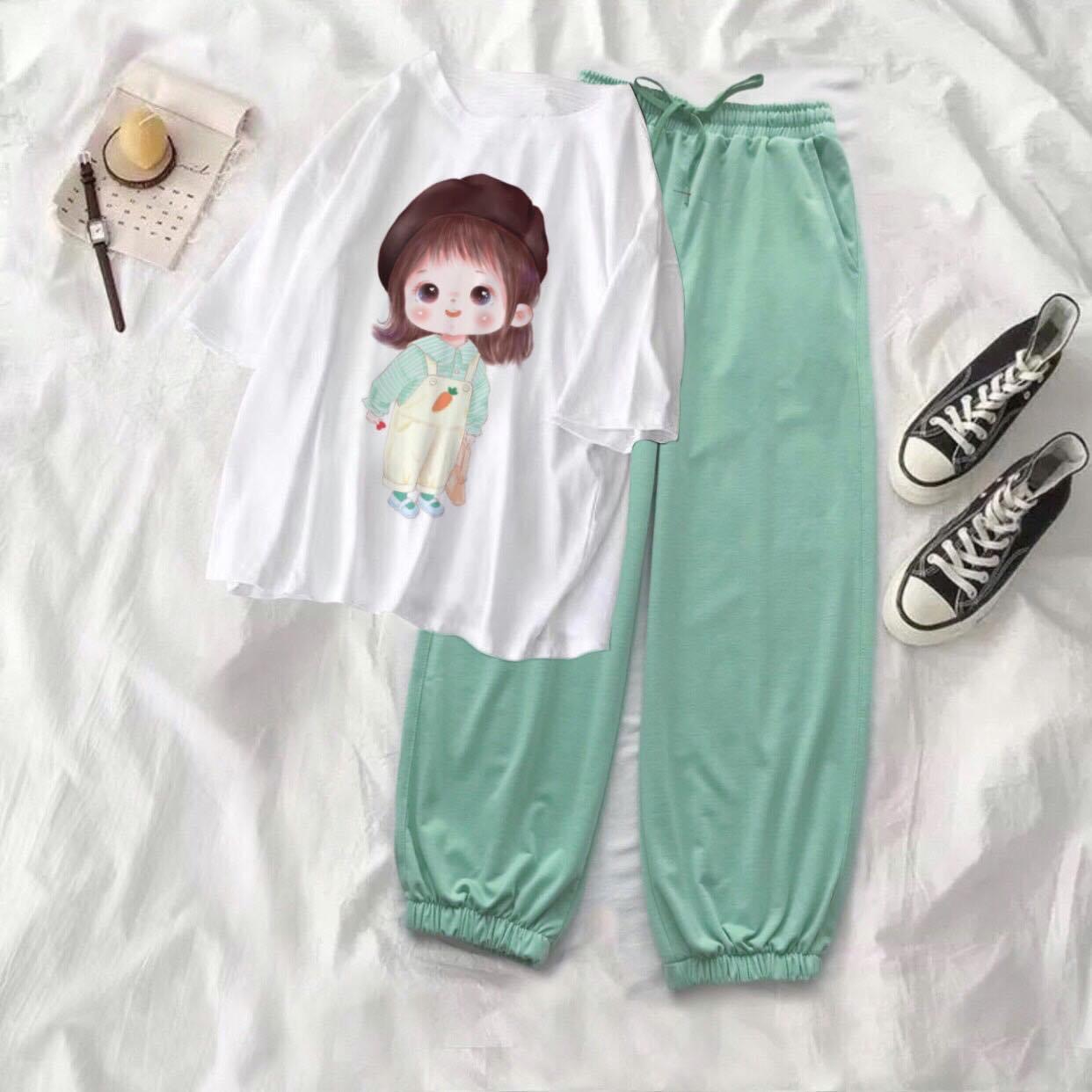 Set đồ áo dễ thương + quần bom hót