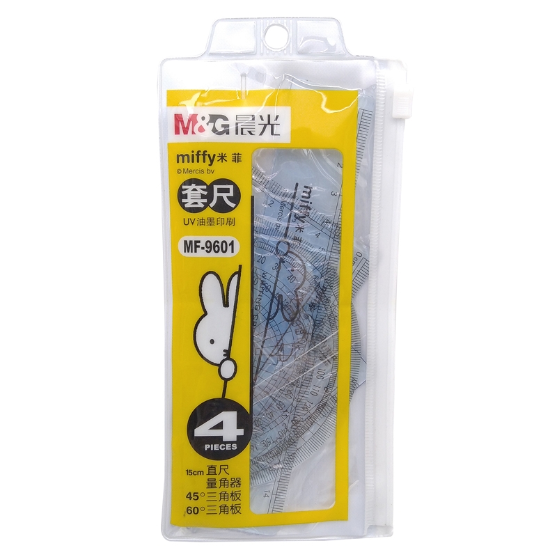 Bộ 4 Thước M&G 15cm MF9601 (Mẫu Bao Bì Là Ngẫu Nhiên)
