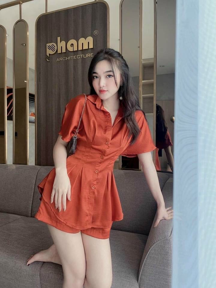 SÉT BỘ ĐÙI LỤA SƠ MI THỜI TRANG CỰC XINH