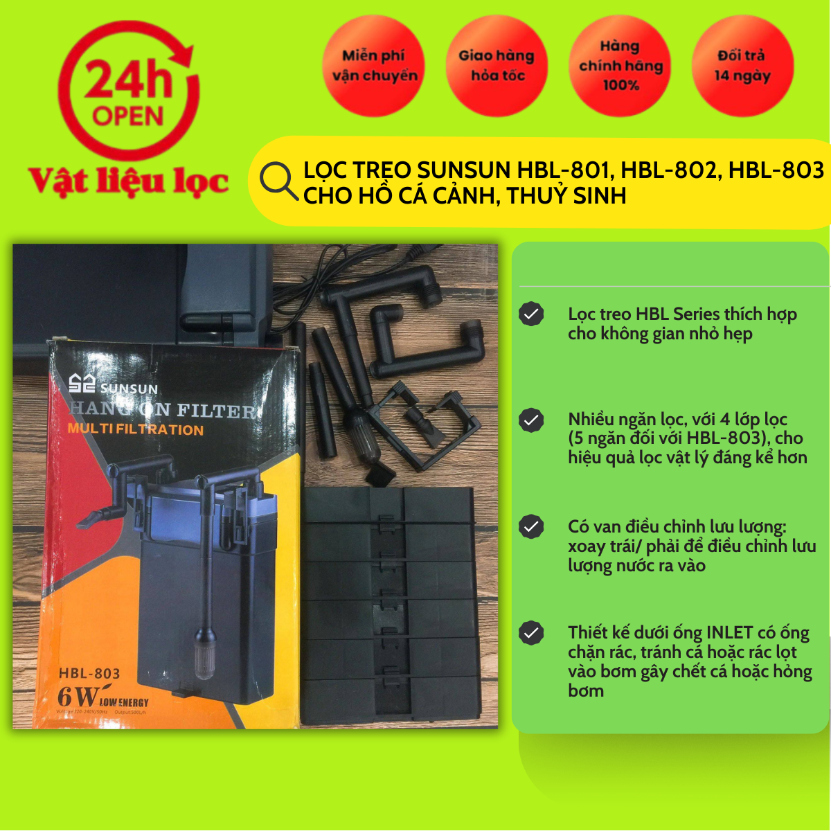 Lọc Thác Treo Sunsun Hbl -802-803