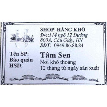500gr Tâm Sen khô