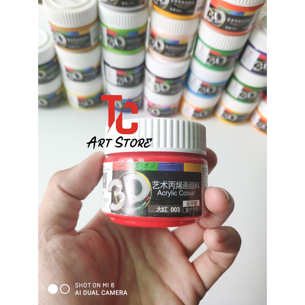 (Bảng Màu 1 )Màu Acrylic 3D Hũ 100Ml