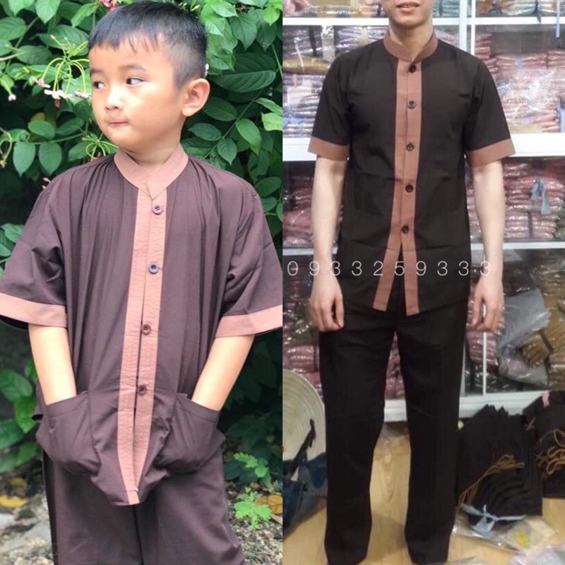 ĐỒ LAM ĐI CHÙA - mẫu Lãnh Tụ Phối Bé