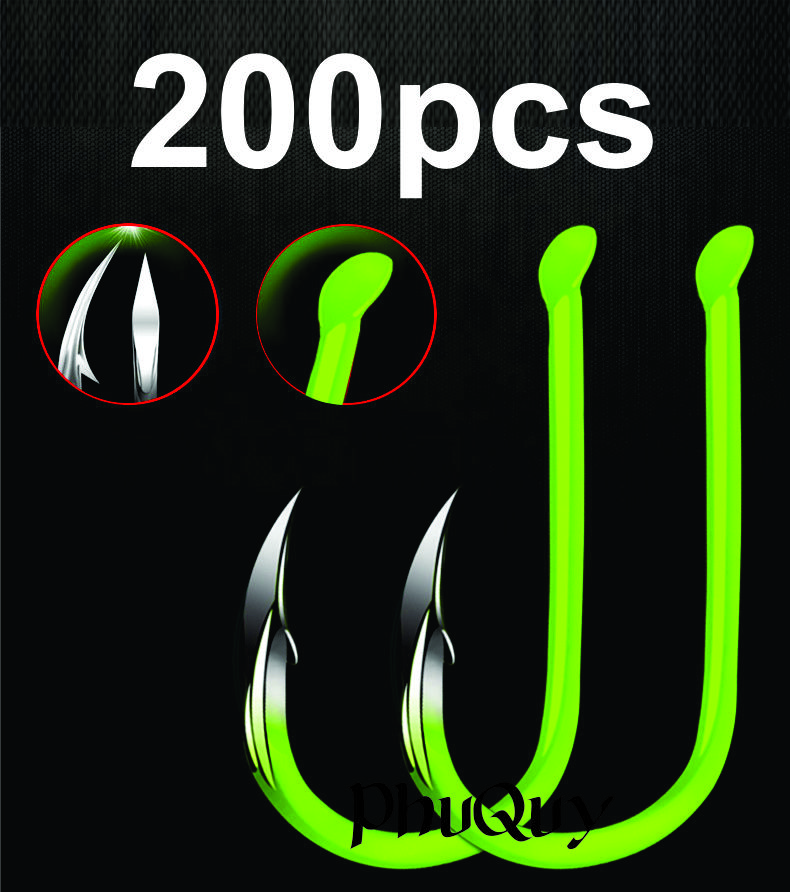 Hộp 200 Lưỡi Câu Cá Thép Neon (Mã: PQ-200)