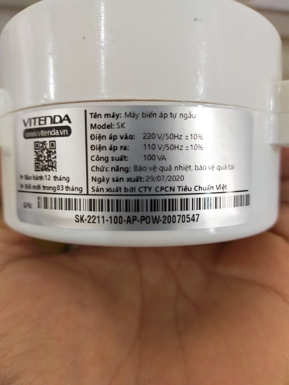 Bộ Đổi Nguồn 80VA/100VA Điện 220v - 100v Vitenda