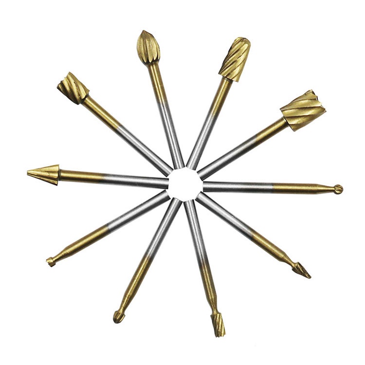 Bộ 10 đầu mũi phay mài khắc làm lũa gỗ đa năng - Mủi doa mài lũa mini cán 3mm / KANTOO SHOP