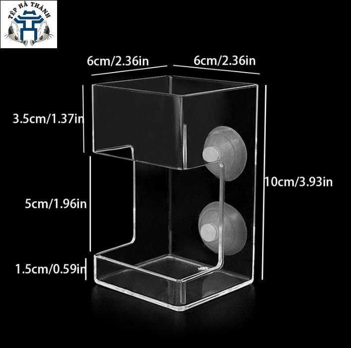 Practical cosmetic acrylic fish feed tube for aquarium fish tank aquarium fish tank