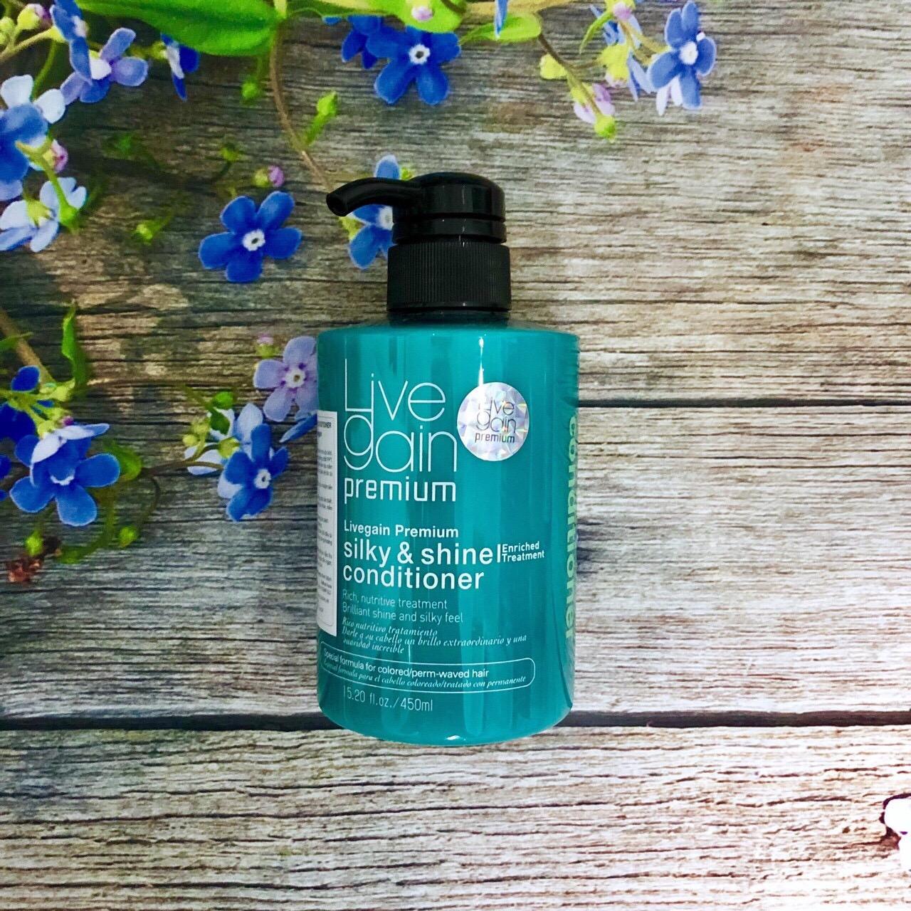 Dầu Xả Hấp Giữ Màu Nước Hoa Silky & Shine Conditioner Livegain 450ml