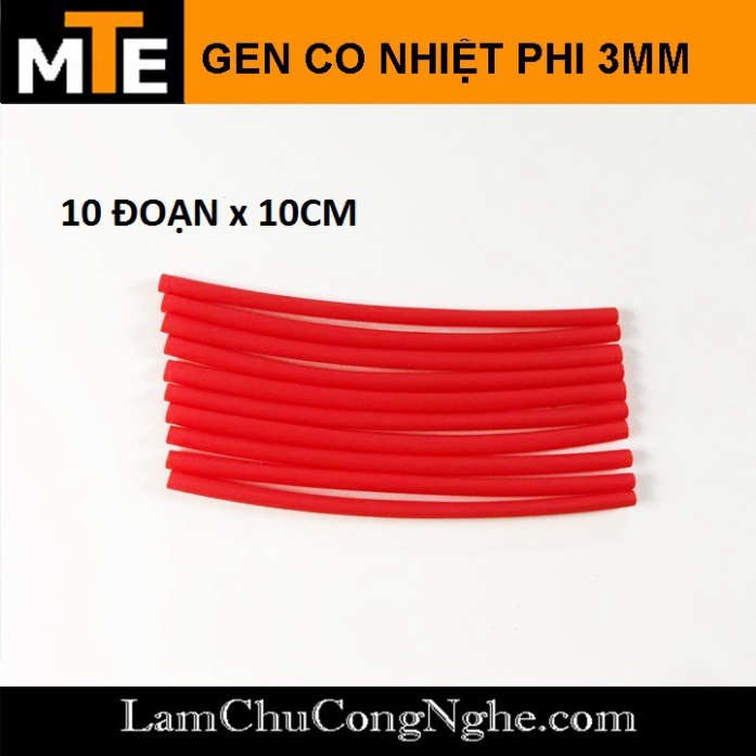 1 mét ống gen co nhiệt cách điện - Phi 3
