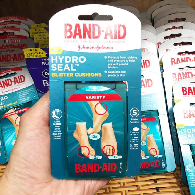 Miếng dán giảm đau ngăn ngừa phồng rộp chân Band-Aid Hydro Seal nhập khẩu