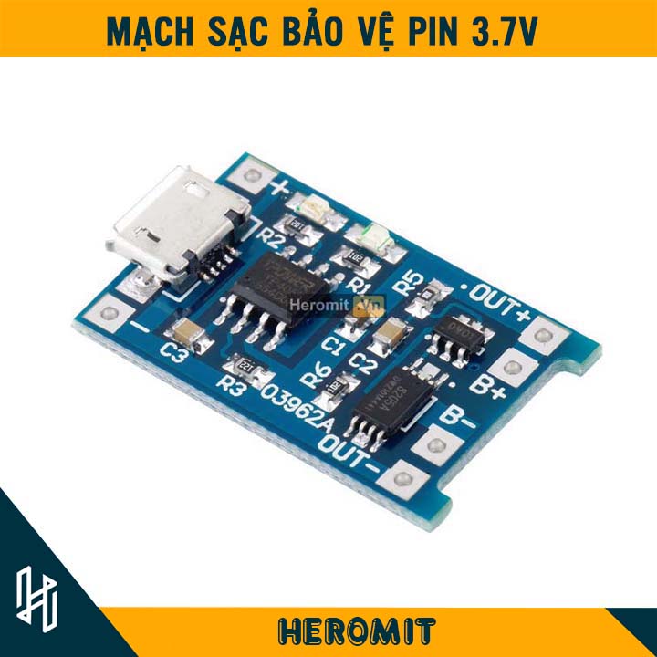 Mạch sạc pin lithium tp4056 có bảo vệ
