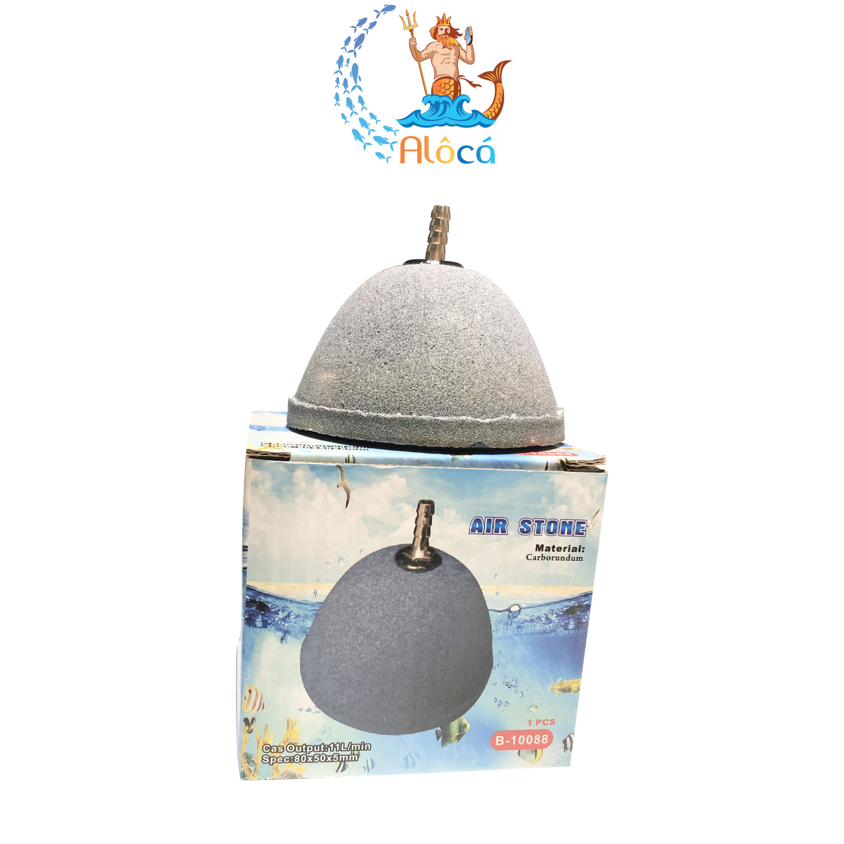 Quả sủi oxy hình nón phi 6 cm, 8 cm, 10 cm cho bể cá cảnh, hồ cá Koi.
