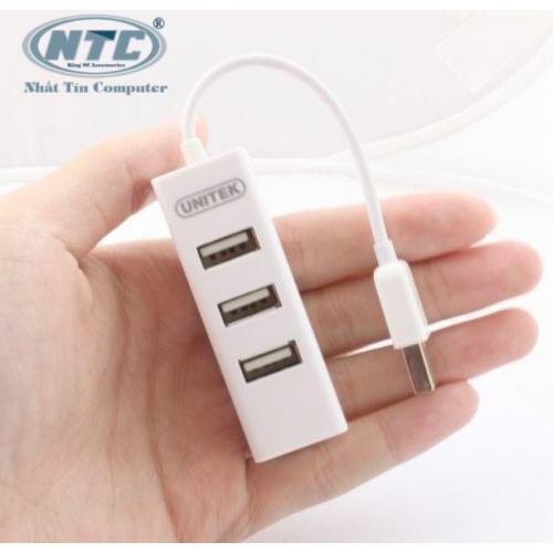 HUB chia USB 2.0 Unitek Y-2146 từ 1 ra 4 cổng USB - siêu gọn (Trắng) - Nhất Tín Computer