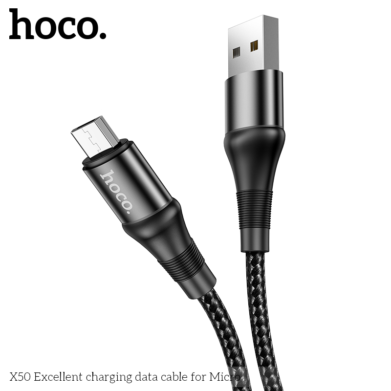 Cáp Sạc Cho Samsung, Xiaomi, Oppo, Android,... Hoco X50 Micro-USB, Cáp Dây Dù Siêu Bền [CHÍNH HÃNG]