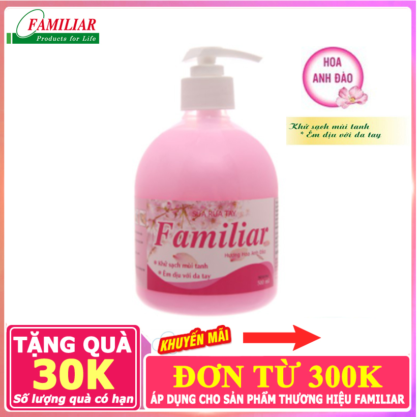 Nước rửa tay Familiar 500ml [hương Táo hoa Anh đào Blooming love 500ml]