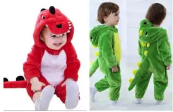 Bộ đồ liền thân khủng long cho bé dưới 3 tuổi