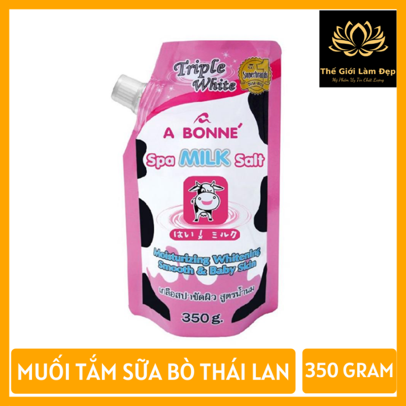 Muối tắm sữa bò tẩy tế bào chết A Bonne Spa Milk Salt Thái Lan 350gr giá rẻ