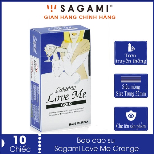 Bao cao su siêu mỏng Sagami Love me Gold 10 chiếc