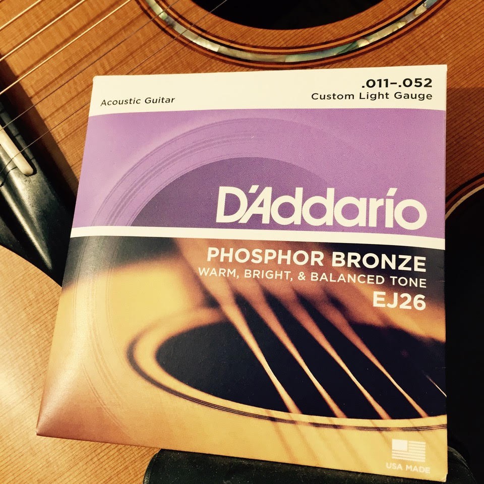 [Chính hãng] D'Addario EJ26 - Dây Đàn Guitar Acoustic Phosphor Bronze, Custom Light, 11-52 ( Size 11)