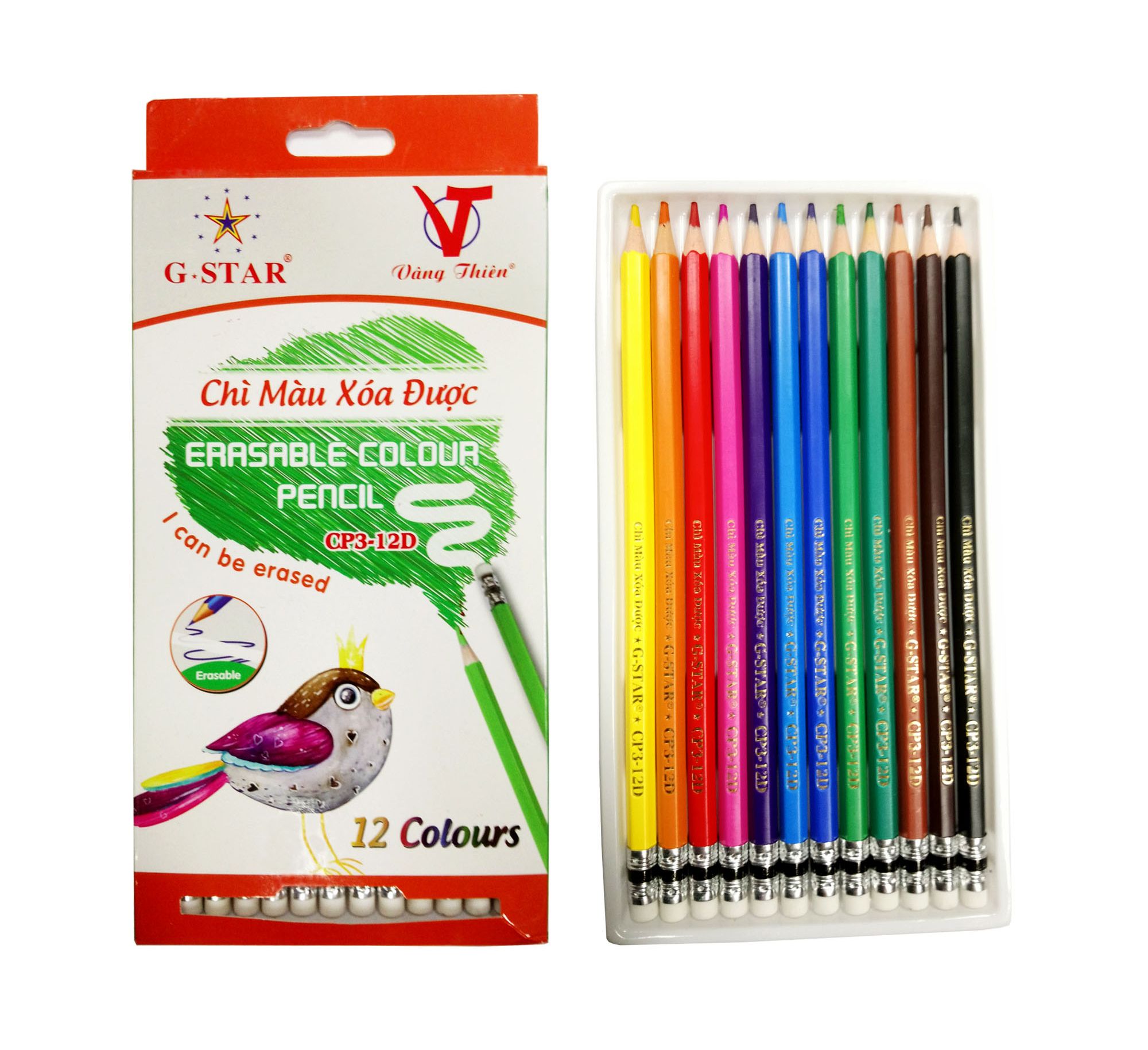Bút chì màu xóa được g-star cp3-12d