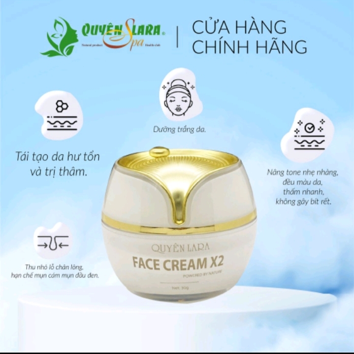 Kem dưỡng trắng da Face Cream X2 Q'lara (30ml)