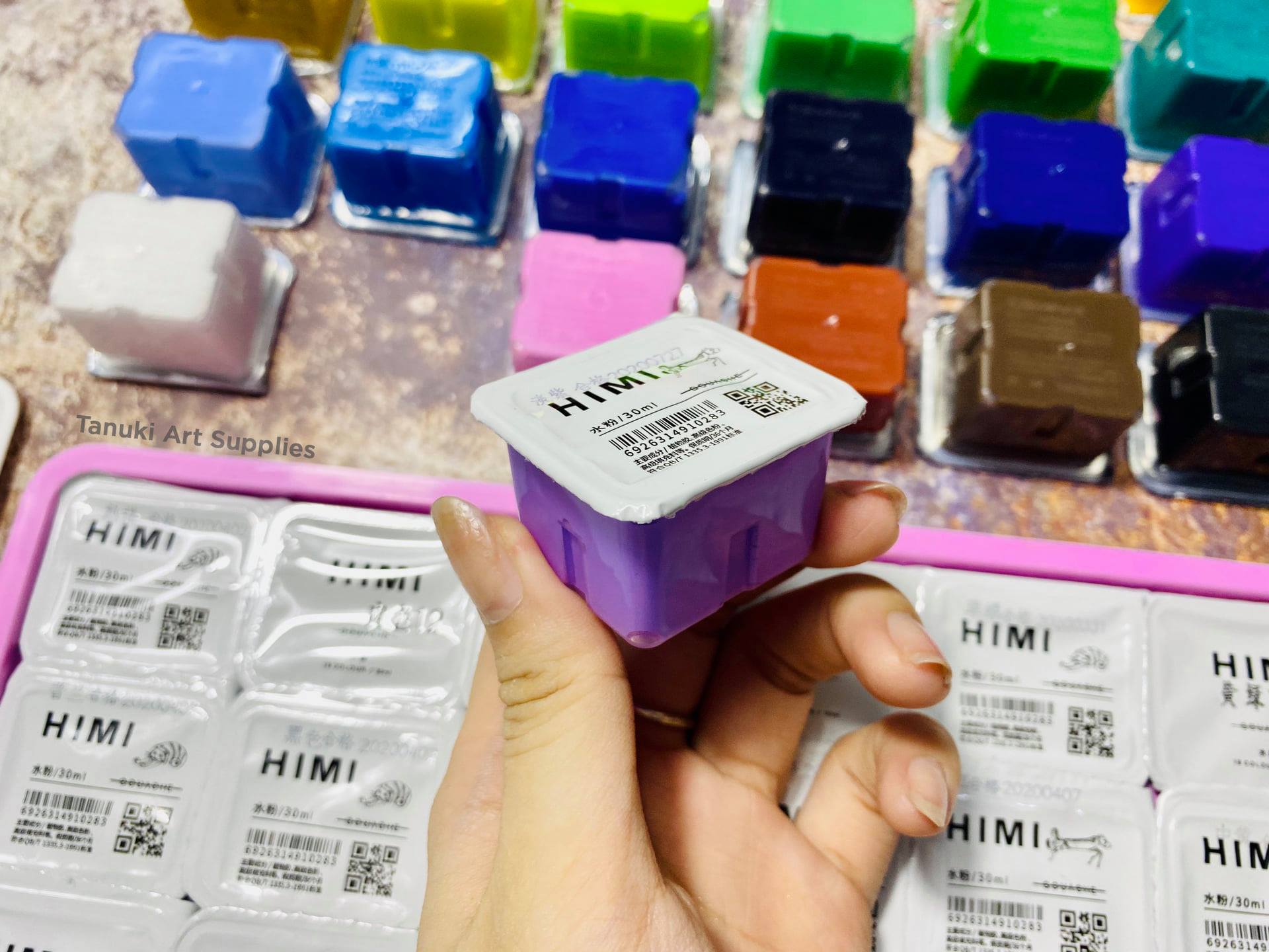 Màu Gouache HiMi dạng thạch bộ 18/24 màu
