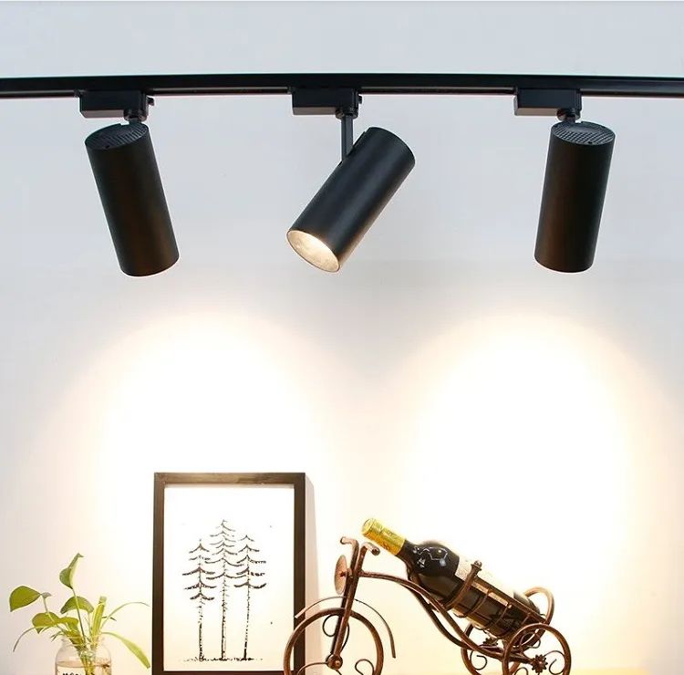 Combo 4 đèn led rọi ray ống bơ 5w + thanh ray 2m
