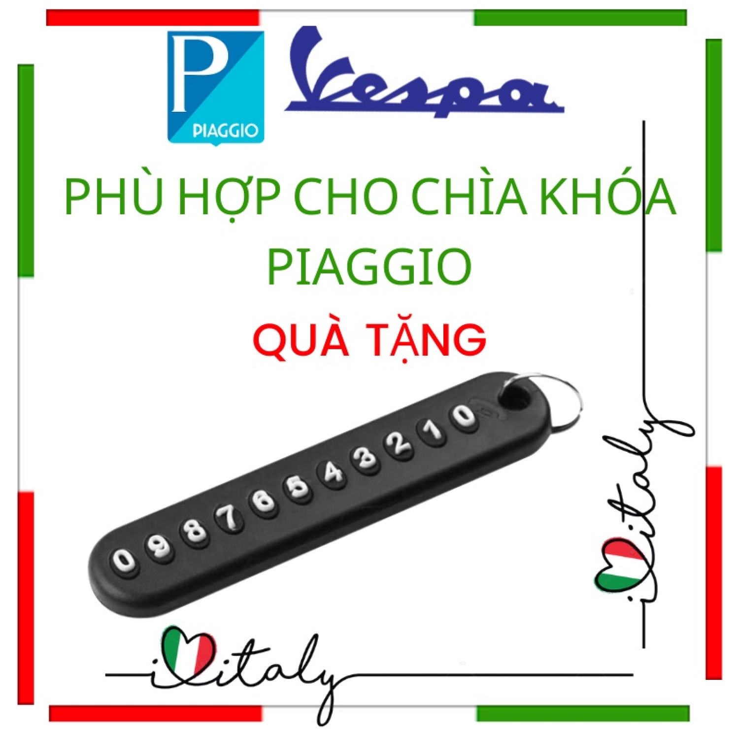Bọc chìa khóa Vespa ,liberty,zip,medley (Móc A)