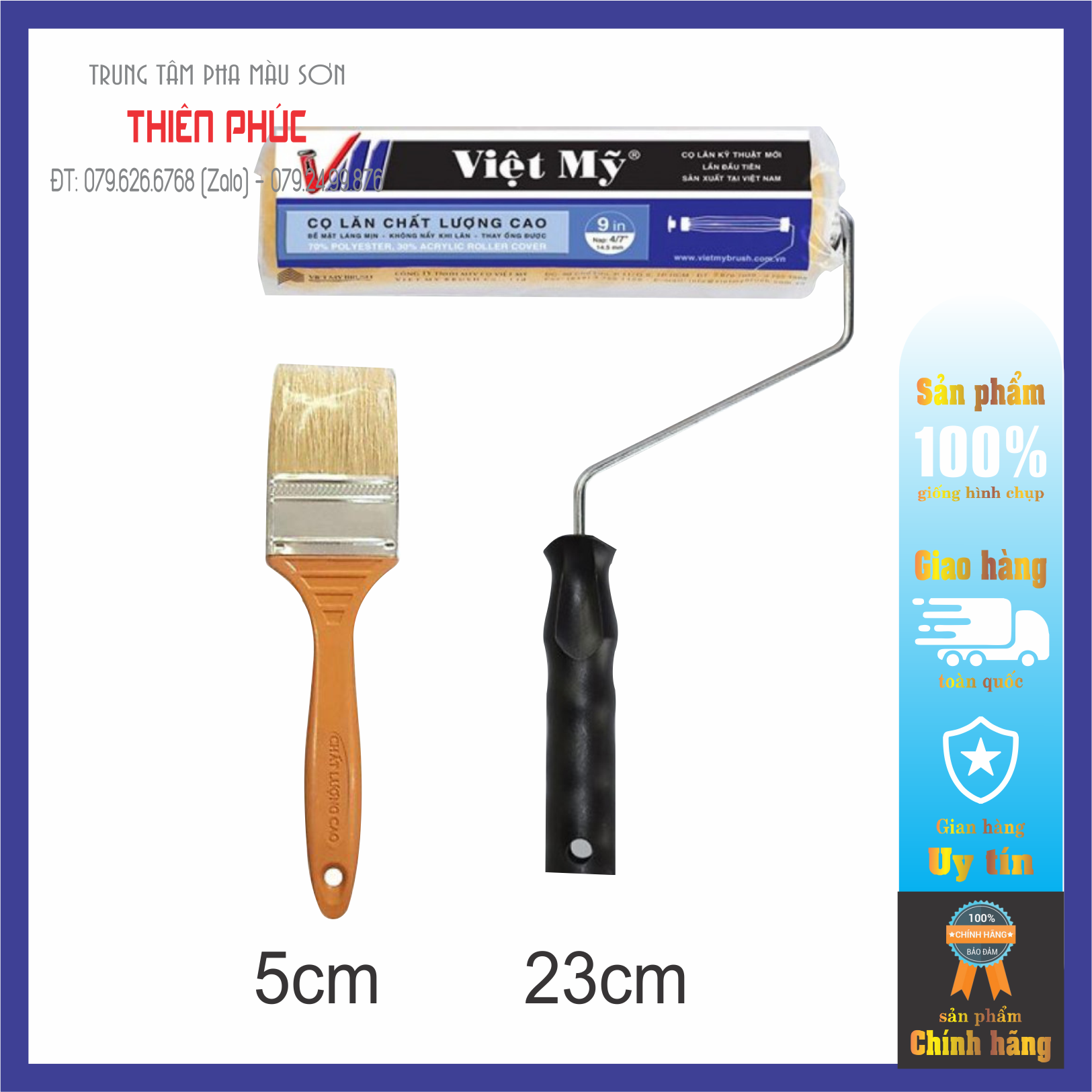 Combo rulo cọ lăn sơn + chổi quét góc .../// không tạo bọt