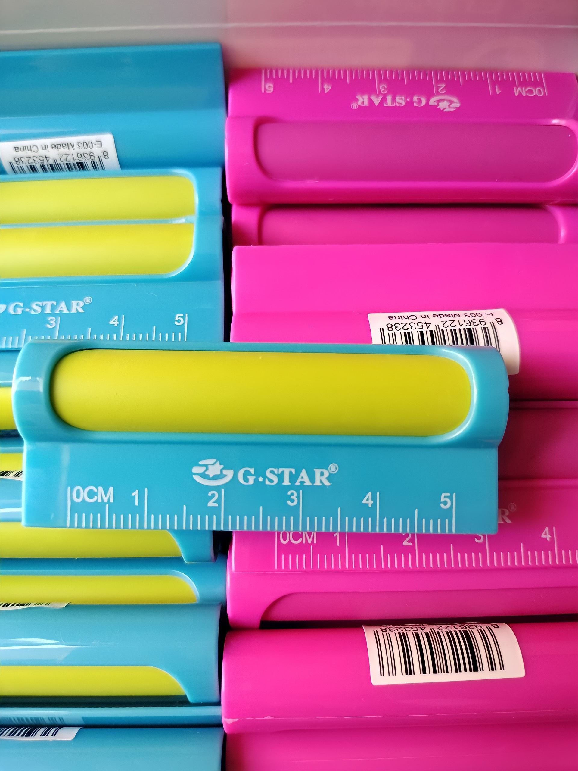 Combo 2 Gôm Tẩy Tích Hợp Thước Kẻ 5cm E - 003 Gstar
