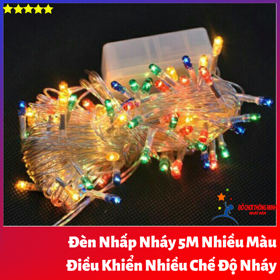 Đèn Nhấp Nháy Trang Trí Dài 5M Nhiều Màu