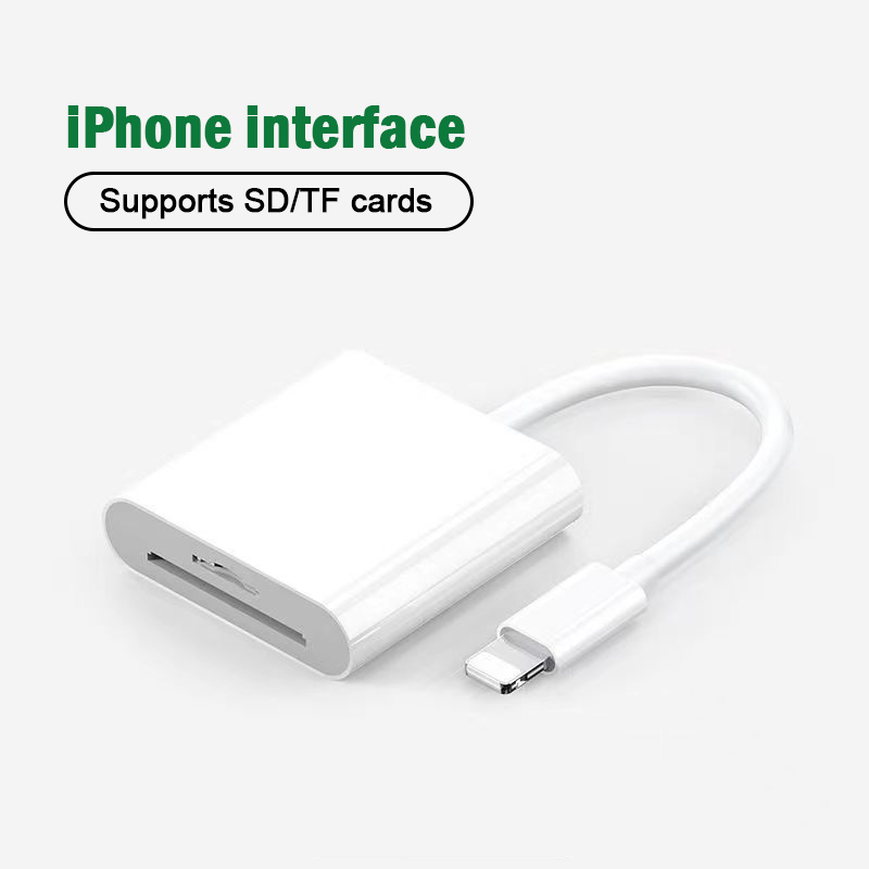 Đầu đọc thẻ nhớ SD TF 2 trong 1 dành cho điện thoại IP tương thích với tất cả các thiết bị họ nhà táo và máy tính bảng