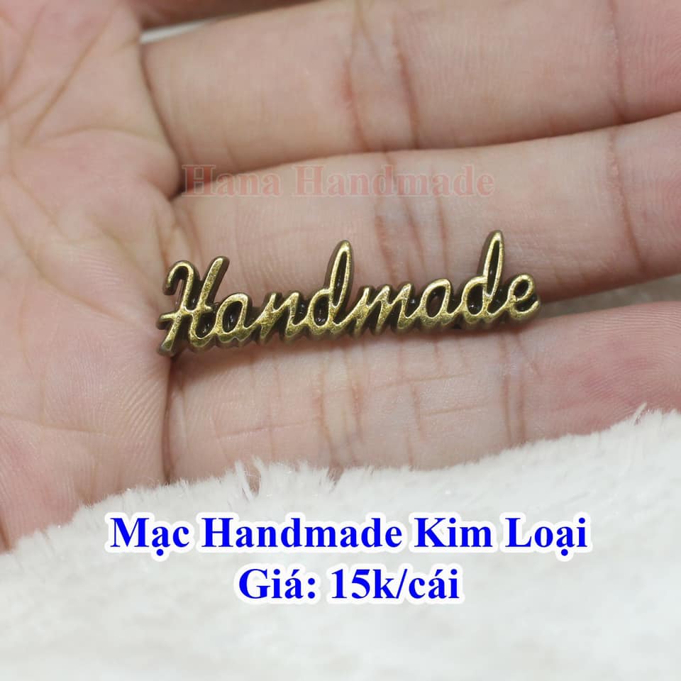 Mạc handmade chữ kim loại trang trí túi xách 15k/cái