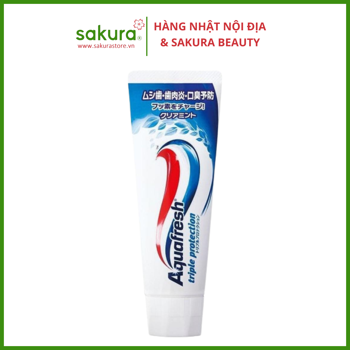 Kem đánh răng Kem đánh răng Aquafresh bạc hà - Hàng Nhật nội địa