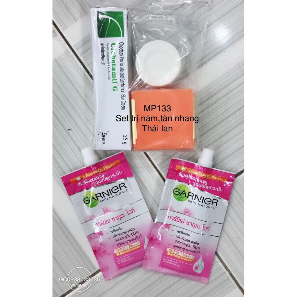 [HCM]Bộ kem sạch nám trắng da garnier thái lan sét 5 món