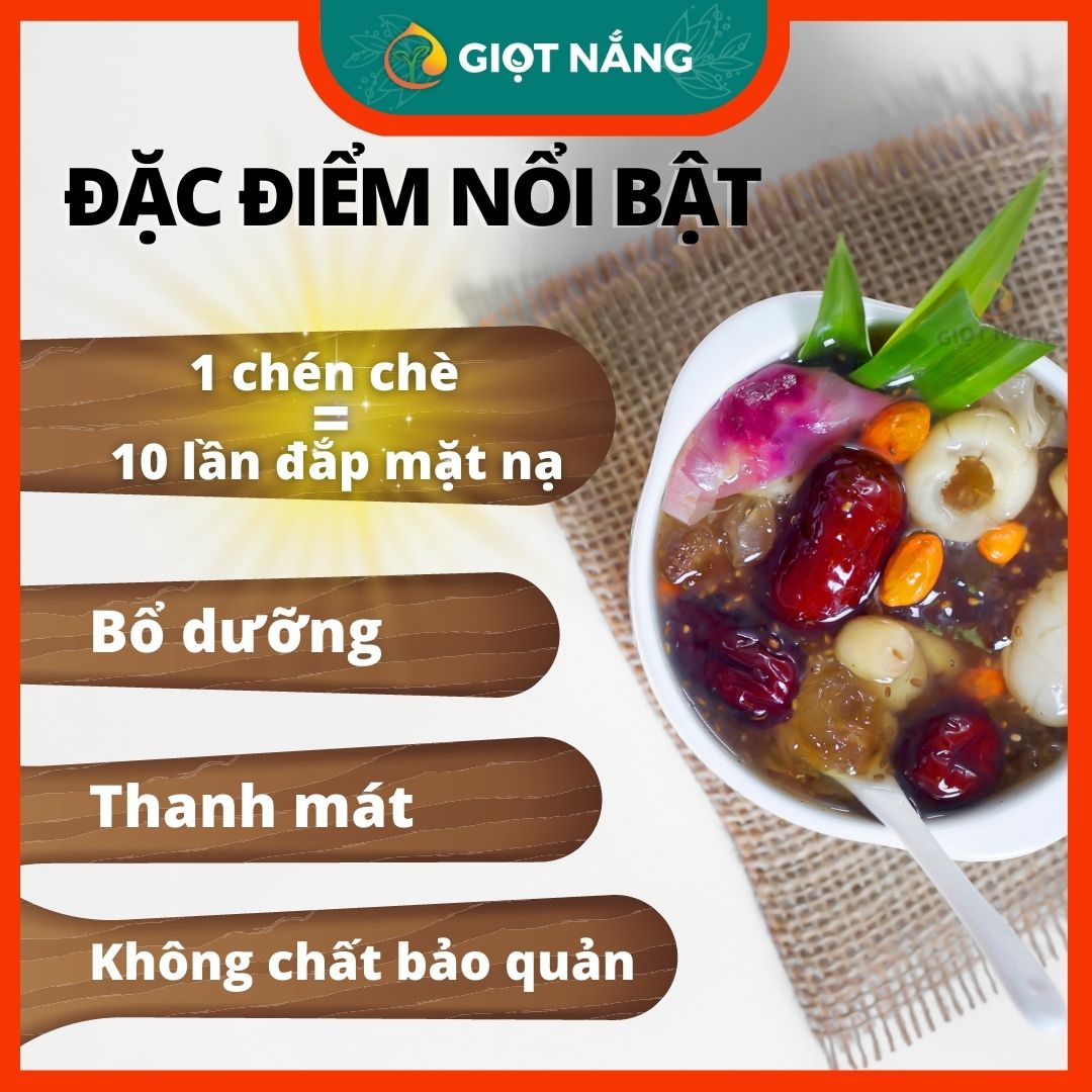 Set nguyên liệu nấu chè dưỡng nhan tuyết yến 25 30 chén đồ ăn healthy làm đẹp giảm cân từ Nông Sản Sạch Giọt Nắng