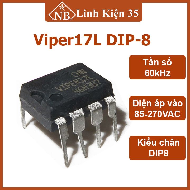 Ic nguồn viper17l dip-8