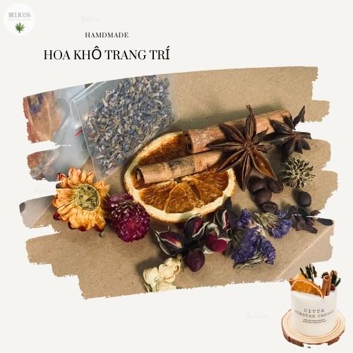 [HCM]Set hoa khô trang trí nến thơm cực đẹp