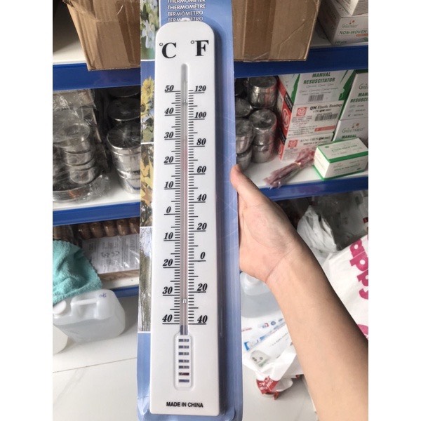 Nhiệt Kế Thủy Ngân Treo Tường Lớn