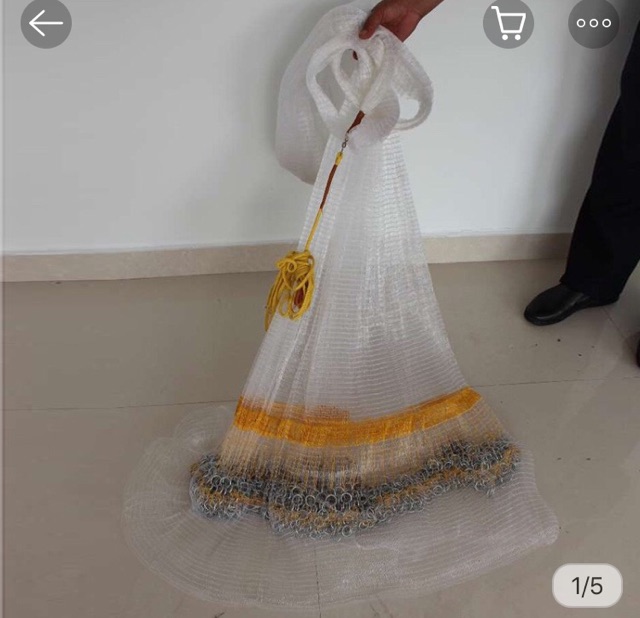 Chài cước bắt cá chân xích cao cấp bụng 6m - 8m  (cam kết đổi trả trong 2 tuần đầu)