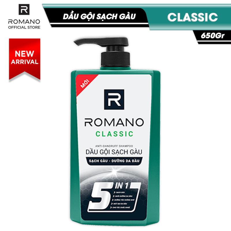 Dầu gội sạch gàu Romano Classic loại bỏ & ngăn gàu trở lại 650gr nhập khẩu