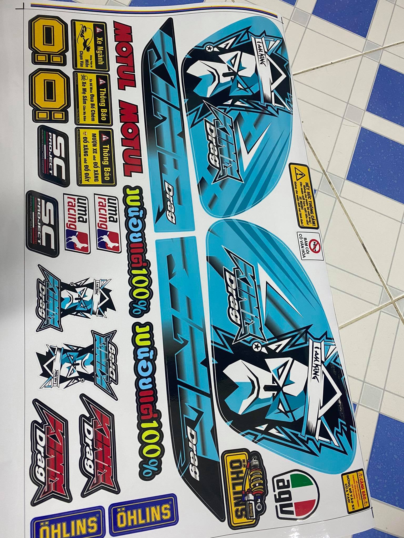 [HCM]TEM RỜI CUB 81 CŨ KING DRAG XANH