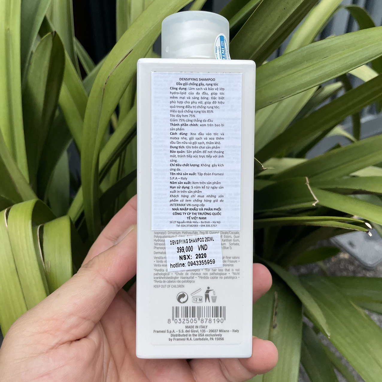 Dầu gội FRAMESI Morphosis chăm sóc tóc rụng và kích thích mọc tóc Densifying 250ml (Chai)