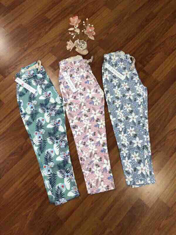 Quần kaki cotton hoa quảng châu