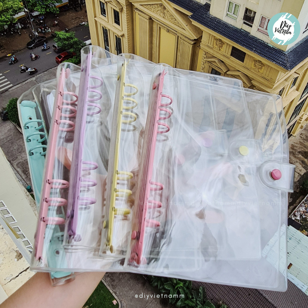 [HCM]VỎ PLANNER TRONG SUỐT CÒNG MÀU
